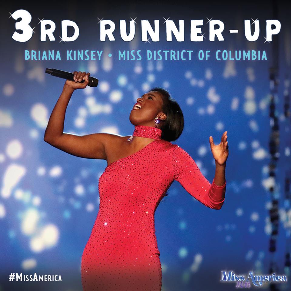 Miss DC, Brianna Kinsey, 3rd RU at Miss America 2018, VOCAL-"Born for This"